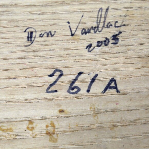 Vintage Solid Oak Fish 'n Creations 2003 Key Holder w/Salmon Fish Signed 4 Hooks - Picture 7 of 7